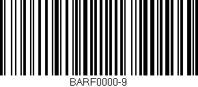 Código de barras (EAN, GTIN, SKU, ISBN): 'BARF0000-9'