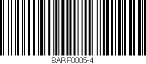 Código de barras (EAN, GTIN, SKU, ISBN): 'BARF0005-4'