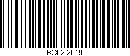 Código de barras (EAN, GTIN, SKU, ISBN): 'BC02-2019'