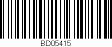 Código de barras (EAN, GTIN, SKU, ISBN): 'BD05415'