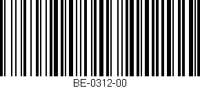 Código de barras (EAN, GTIN, SKU, ISBN): 'BE-0312-00'