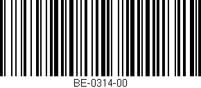 Código de barras (EAN, GTIN, SKU, ISBN): 'BE-0314-00'