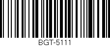 Código de barras (EAN, GTIN, SKU, ISBN): 'BGT-5111'