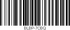 Código de barras (EAN, GTIN, SKU, ISBN): 'BLBP-7CBQ'