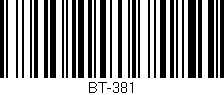 Código de barras (EAN, GTIN, SKU, ISBN): 'BT-381'