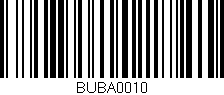 Código de barras (EAN, GTIN, SKU, ISBN): 'BUBA0010'