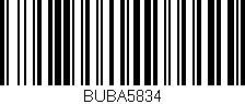 Código de barras (EAN, GTIN, SKU, ISBN): 'BUBA5834'