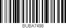 Código de barras (EAN, GTIN, SKU, ISBN): 'BUBA7498'