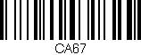Código de barras (EAN, GTIN, SKU, ISBN): 'CA67'