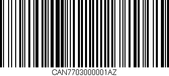 Código de barras (EAN, GTIN, SKU, ISBN): 'CAN7703000001AZ'