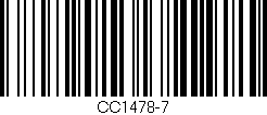 Código de barras (EAN, GTIN, SKU, ISBN): 'CC1478-7'