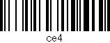 Código de barras (EAN, GTIN, SKU, ISBN): 'CE4'