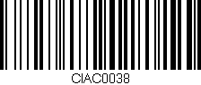 Código de barras (EAN, GTIN, SKU, ISBN): 'CIAC0038'