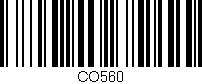 Código de barras (EAN, GTIN, SKU, ISBN): 'CO560'