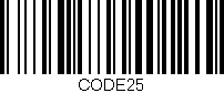 Código de barras (EAN, GTIN, SKU, ISBN): 'CODE25'