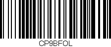 Código de barras (EAN, GTIN, SKU, ISBN): 'CP9BFOL'
