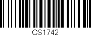 Código de barras (EAN, GTIN, SKU, ISBN): 'CS1742'