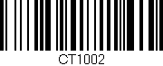 Código de barras (EAN, GTIN, SKU, ISBN): 'CT1002'