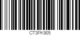 Código de barras (EAN, GTIN, SKU, ISBN): 'CT3PK905'