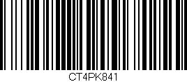 Código de barras (EAN, GTIN, SKU, ISBN): 'CT4PK841'