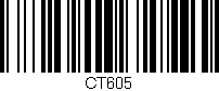 Código de barras (EAN, GTIN, SKU, ISBN): 'CT605'