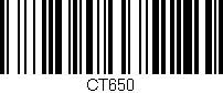 Código de barras (EAN, GTIN, SKU, ISBN): 'CT650'