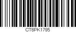 Código de barras (EAN, GTIN, SKU, ISBN): 'CT6PK1795'