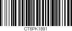 Código de barras (EAN, GTIN, SKU, ISBN): 'CT6PK1891'