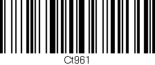 Código de barras (EAN, GTIN, SKU, ISBN): 'CT961'