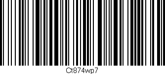 Código de barras (EAN, GTIN, SKU, ISBN): 'Ct874wp7'