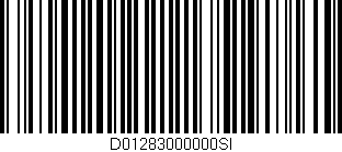 Código de barras (EAN, GTIN, SKU, ISBN): 'D01283000000SI'