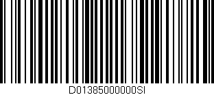 Código de barras (EAN, GTIN, SKU, ISBN): 'D01385000000SI'