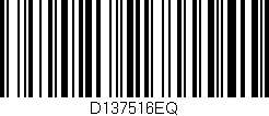 Código de barras (EAN, GTIN, SKU, ISBN): 'D137516EQ'
