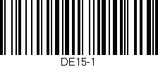 Código de barras (EAN, GTIN, SKU, ISBN): 'DE15-1'