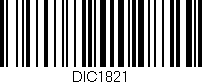 Código de barras (EAN, GTIN, SKU, ISBN): 'DIC1821'