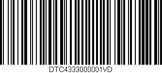 Código de barras (EAN, GTIN, SKU, ISBN): 'DTC4333000001VD'