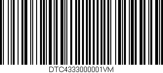 Código de barras (EAN, GTIN, SKU, ISBN): 'DTC4333000001VM'