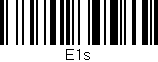 Código de barras (EAN, GTIN, SKU, ISBN): 'E1s'