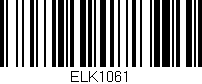 Código de barras (EAN, GTIN, SKU, ISBN): 'ELK1061'