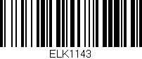 Código de barras (EAN, GTIN, SKU, ISBN): 'ELK1143'