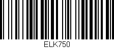 Código de barras (EAN, GTIN, SKU, ISBN): 'ELK750'