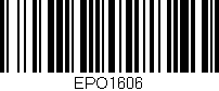 Código de barras (EAN, GTIN, SKU, ISBN): 'EPO1606'