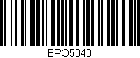 Código de barras (EAN, GTIN, SKU, ISBN): 'EPO5040'