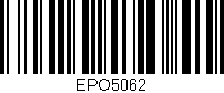Código de barras (EAN, GTIN, SKU, ISBN): 'EPO5062'