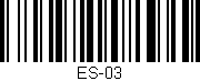 Código de barras (EAN, GTIN, SKU, ISBN): 'ES-03'