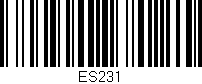 Código de barras (EAN, GTIN, SKU, ISBN): 'ES231'