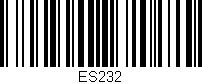 Código de barras (EAN, GTIN, SKU, ISBN): 'ES232'
