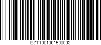 Código de barras (EAN, GTIN, SKU, ISBN): 'EST1001001500003'
