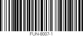 Código de barras (EAN, GTIN, SKU, ISBN): 'FUN-8007-1'