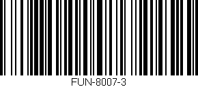 Código de barras (EAN, GTIN, SKU, ISBN): 'FUN-8007-3'